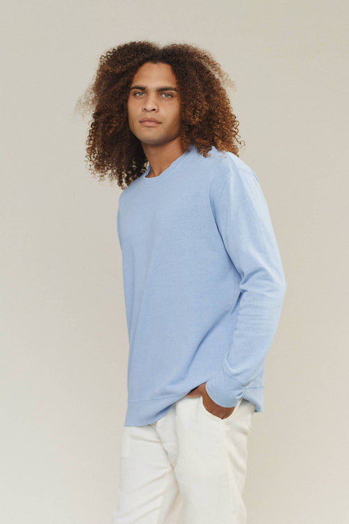 California Pullover | Jungmaven Hemp Clothing & Accessories / model_desc: Davon is 6’0” wearing Large