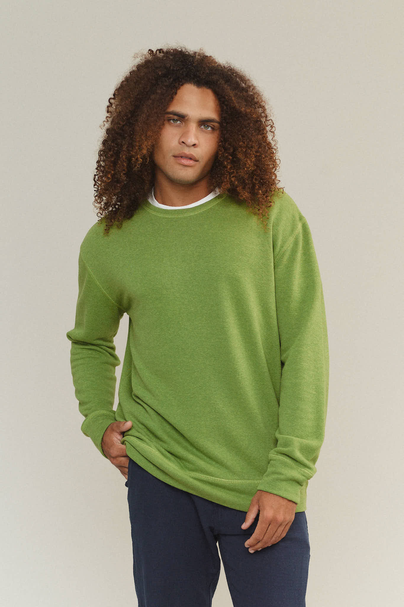 Zephyr Sweatshirt | Jungmaven Hemp Clothing & Accessories / model_desc: Davon is 6’0” wearing Large