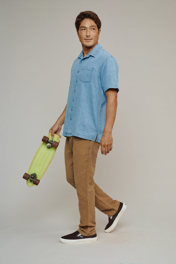 Denim Padaro Shirt | Jungmaven Hemp Clothing & Accessories / Color: