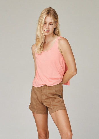 Cropped Hemp Tank Top | Jungmaven Hemp Clothing Coffee Bean / XL