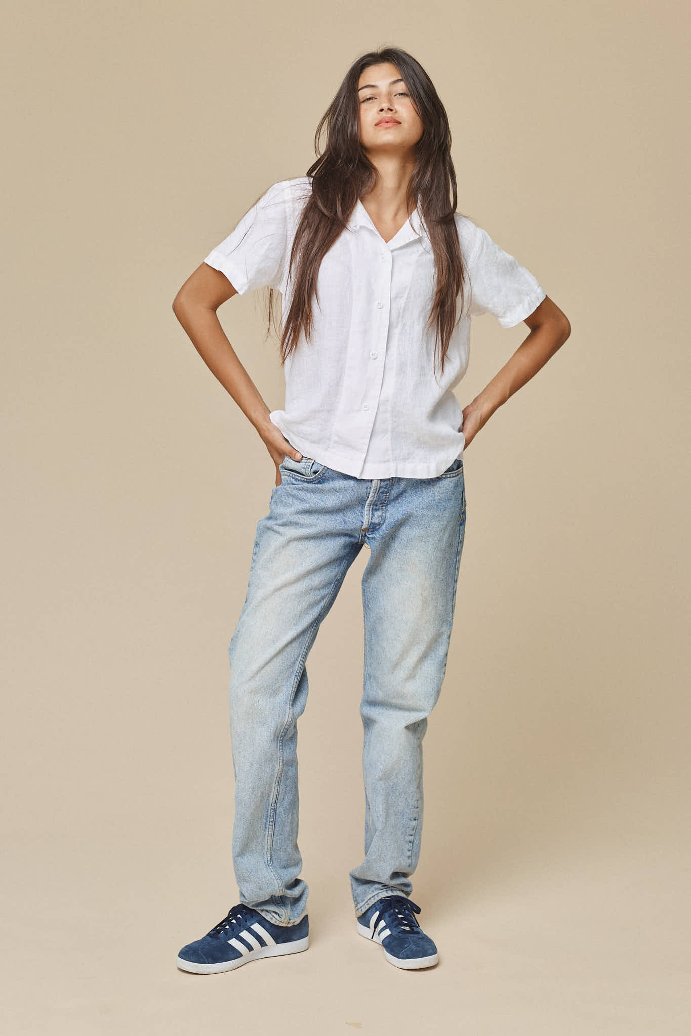 Tucson Shirt | Jungmaven Hemp Clothing & Accessories / model_desc: Meeya is  5’6” wearing XS