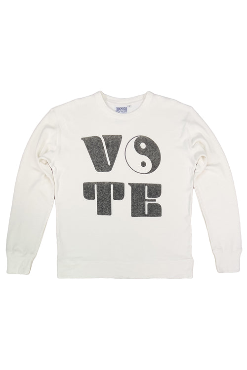 Vote Balance Tahoe Sweatshirt | Jungmaven Hemp Clothing & Accessories / Color: Washed White