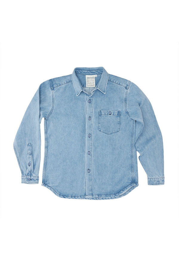 Denim Curved Hem Topanga Shirt | Jungmaven Hemp Clothing & Accessories / Color: Light