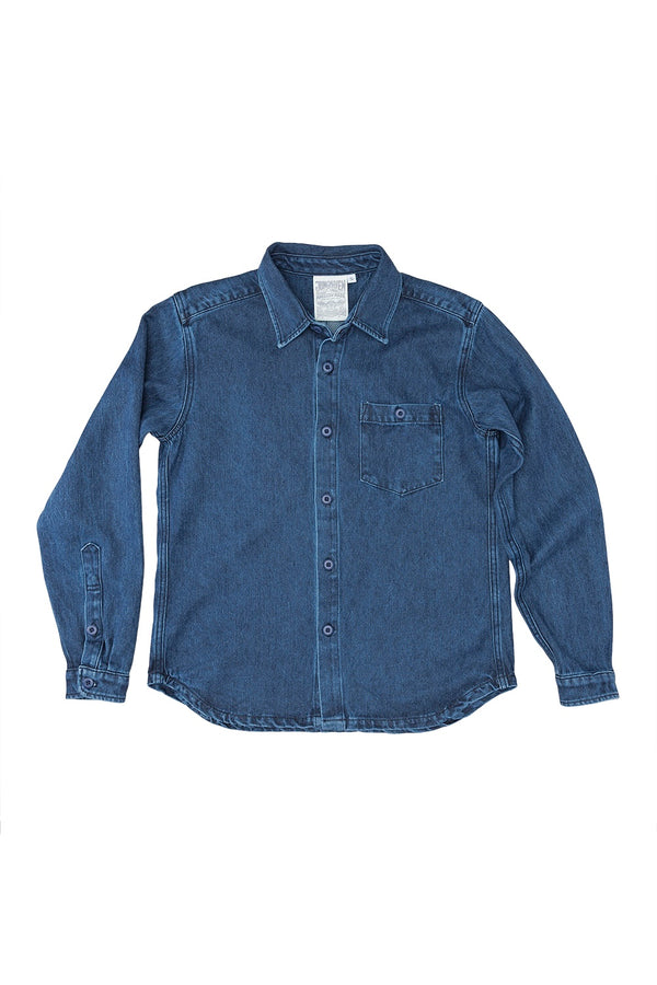 Denim Curved Hem Topanga Shirt | Jungmaven Hemp Clothing & Accessories / Color: Medium