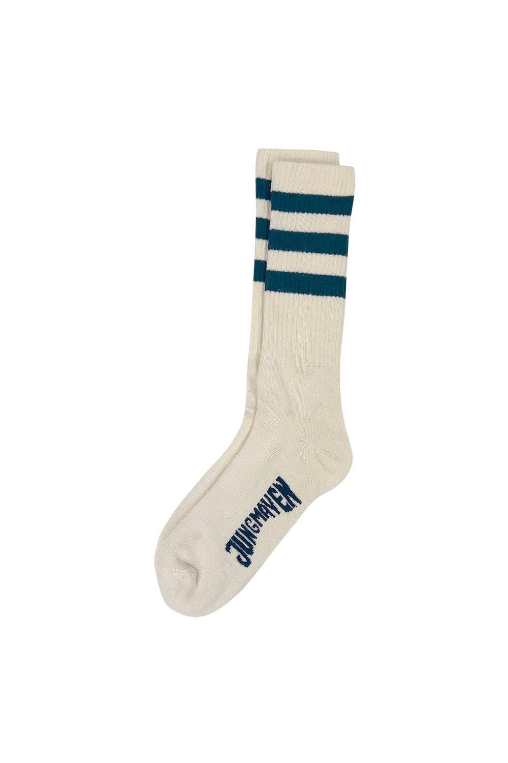 Town and Country Socks | Jungmaven Hemp Clothing & Accessories / Color: Navy Stripes on White