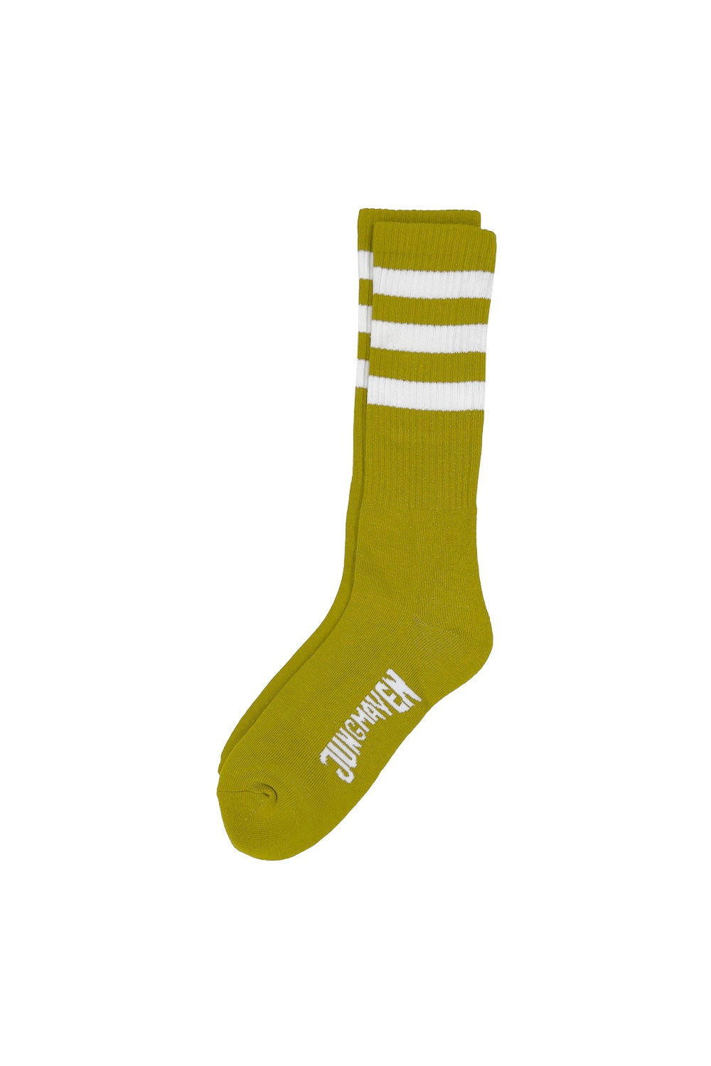 Town and Country Socks | Jungmaven Hemp Clothing & Accessories / Color: White Stripes on Citrine Yellow