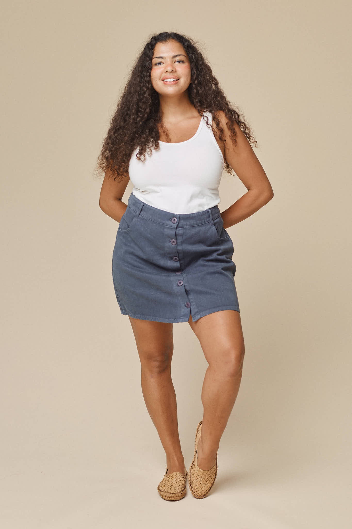 Vassar Skirt | Jungmaven Hemp Clothing & Accessories / model_desc: Nikki is 5’2” wearing L