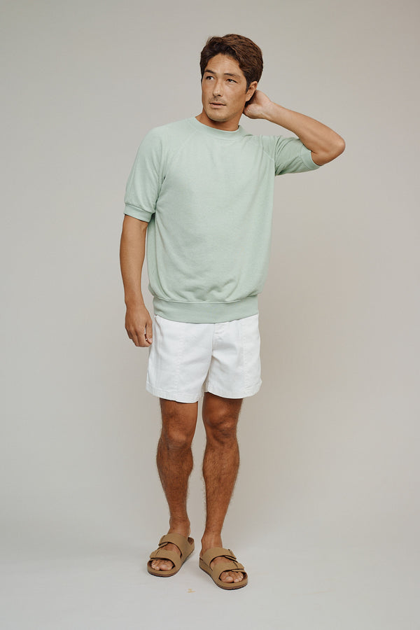 Short Sleeve Raglan Fleece Sweatshirt | Jungmaven Hemp Clothing & Accessories / Color: