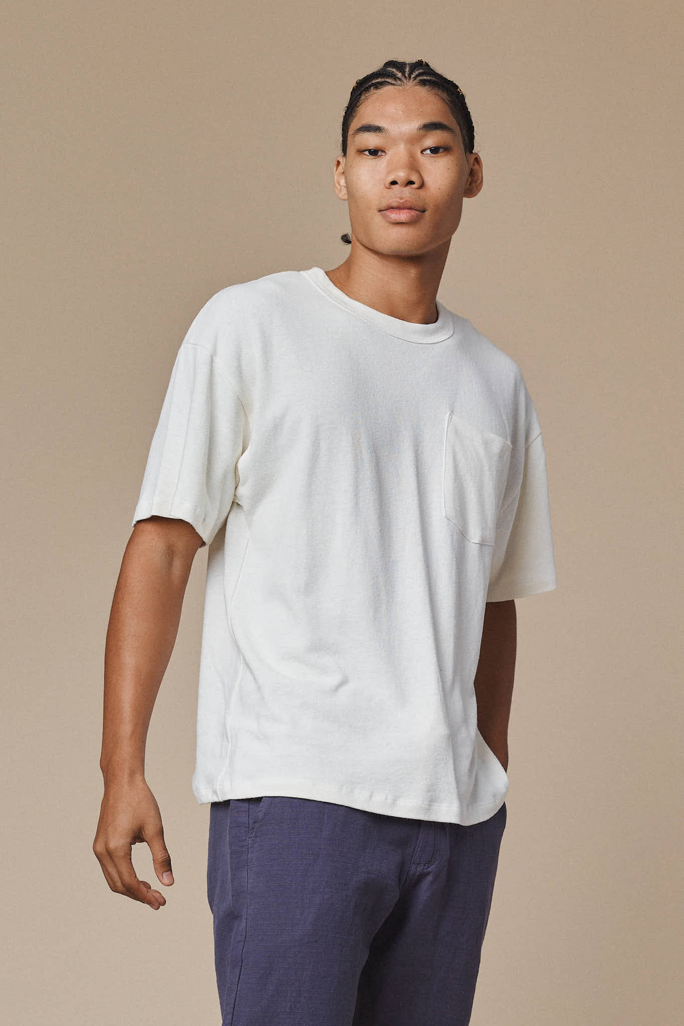 Vernon Oversized Tee | Jungmaven Hemp Clothing & Accessories / model_desc: Chaz is 6’2” wearing Medium