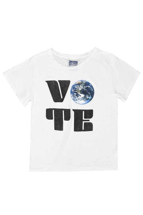 Vote Earth Ojai Tee | Jungmaven Hemp Clothing & Accessories / Color: Washed White