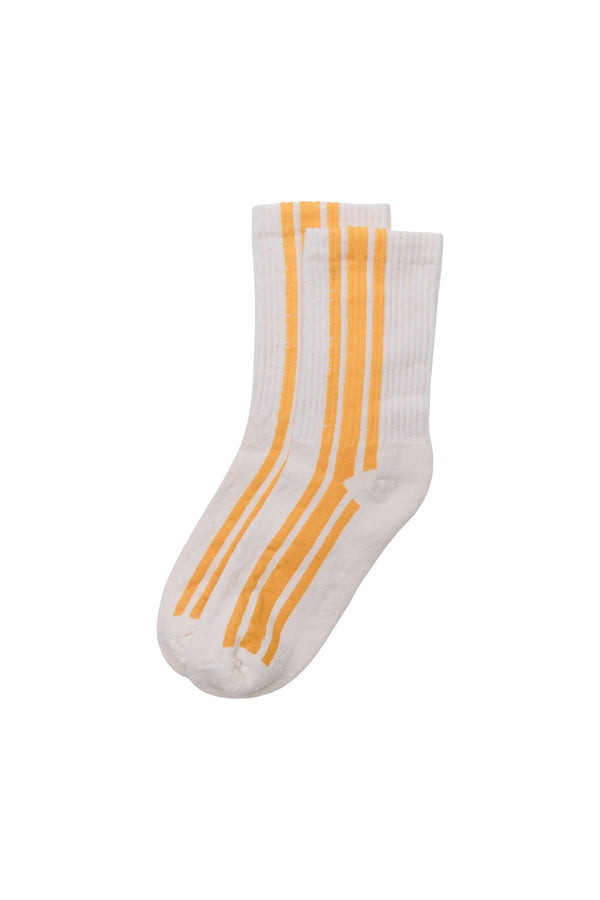 Vertical Stripe Socks by American Trench | Jungmaven Hemp Clothing & Accessories / Color: Yellow
