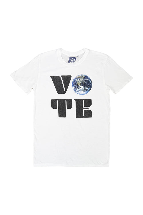Vote Earth Basic Tee | Jungmaven Hemp Clothing & Accessories / Color: Washed White