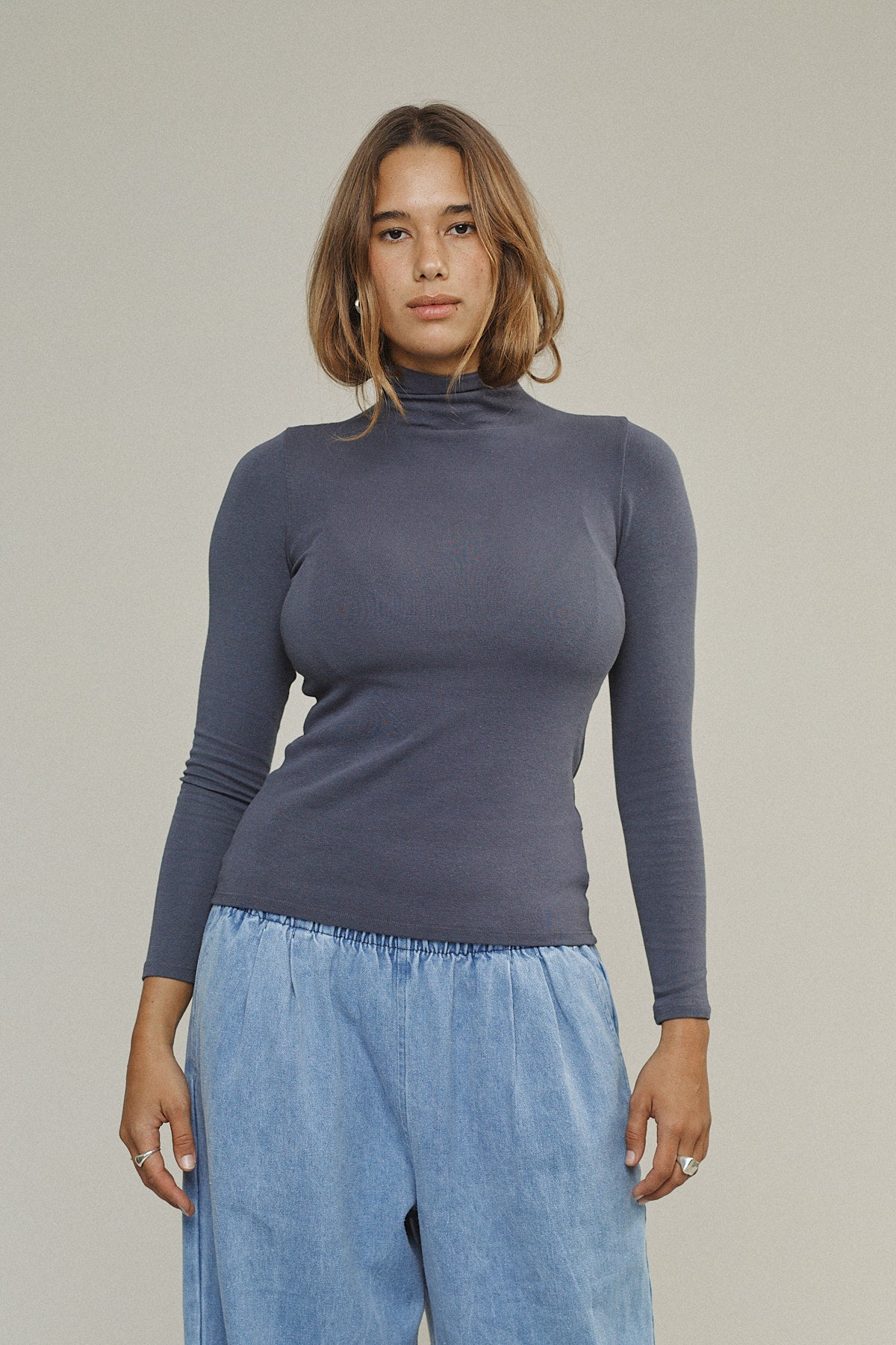 Whidbey Turtleneck | Jungmaven Hemp Clothing & Accessories / model_desc: Maya is 5’10” wearing Small