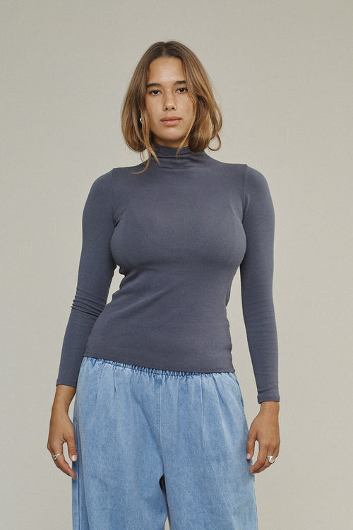 Whidbey Turtleneck | Jungmaven Hemp Clothing & Accessories / model_desc: Maya is 5’10” wearing Small