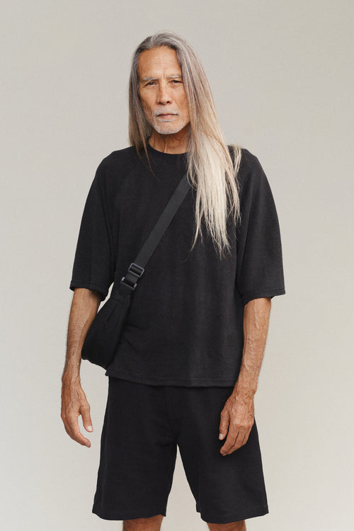Woodstock Raglan | Jungmaven Hemp Clothing & Accessories / model_desc: Martial is 6’2” wearing Large