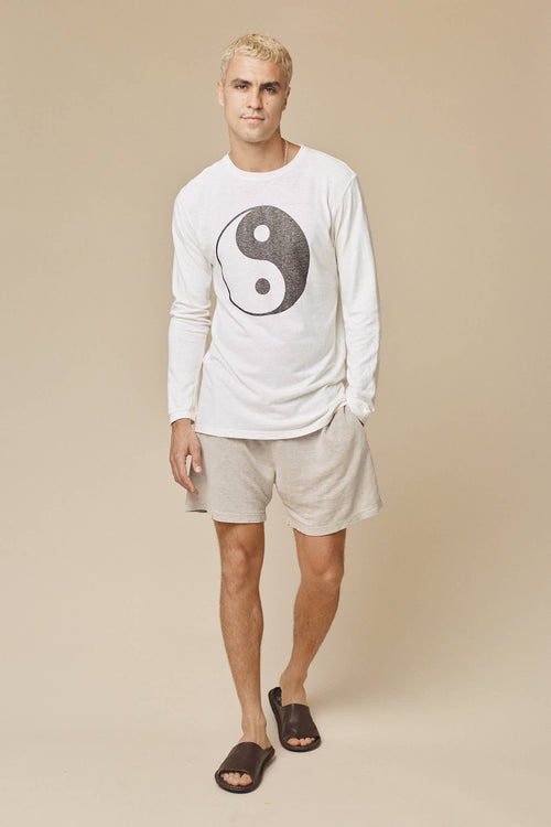 Yin Yang Jung Long Sleeve Tee | Jungmaven Hemp Clothing & Accessories / model_desc: Shen is 6’2” wearing L