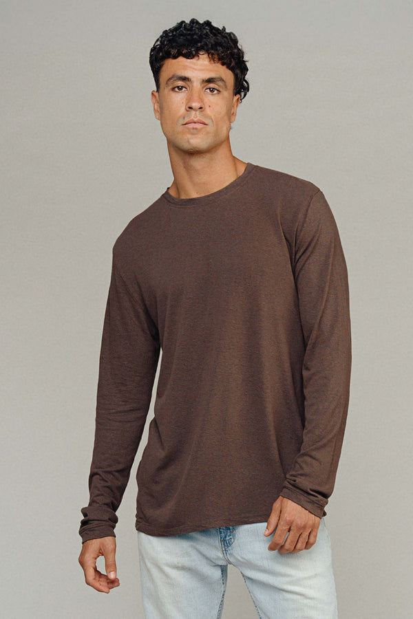 Yukon Long Sleeve Tee | Jungmaven Hemp Clothing & Accessories / model_desc: Shen is 6’3” wearing XL