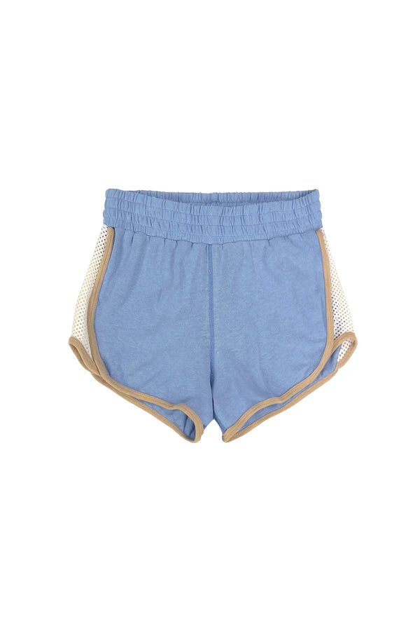 Yarrow Mesh Track Short | Jungmaven Hemp Clothing & Accessories / Color: Coastal Blue