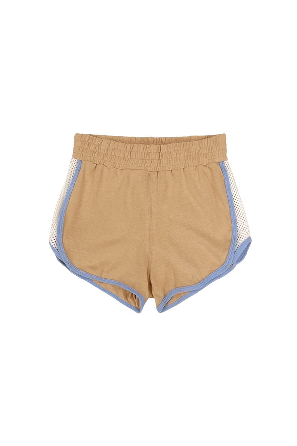 Yarrow Mesh Track Short | Jungmaven Hemp Clothing & Accessories / Color: Oat Milk