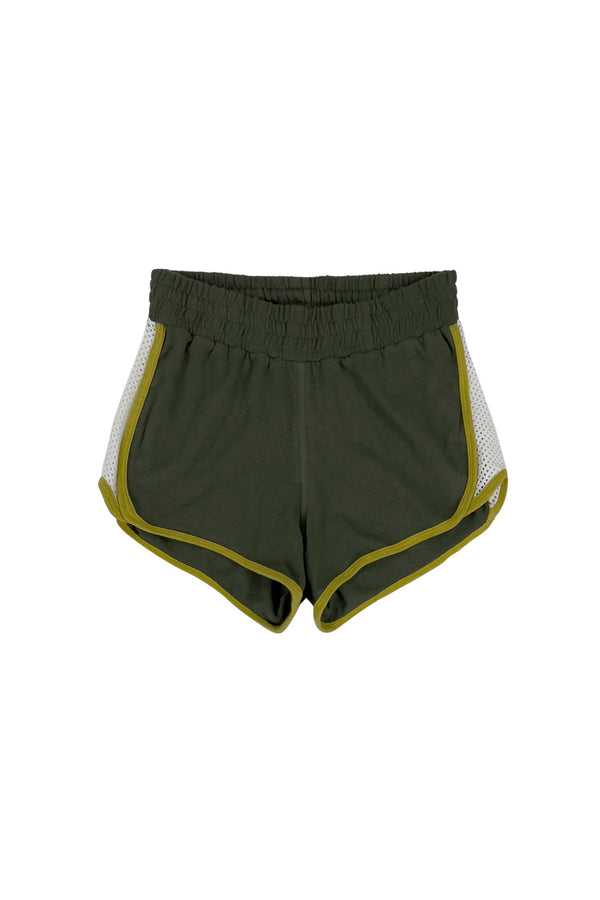 Yarrow Mesh Track Short | Jungmaven Hemp Clothing & Accessories / Color: Olive Green