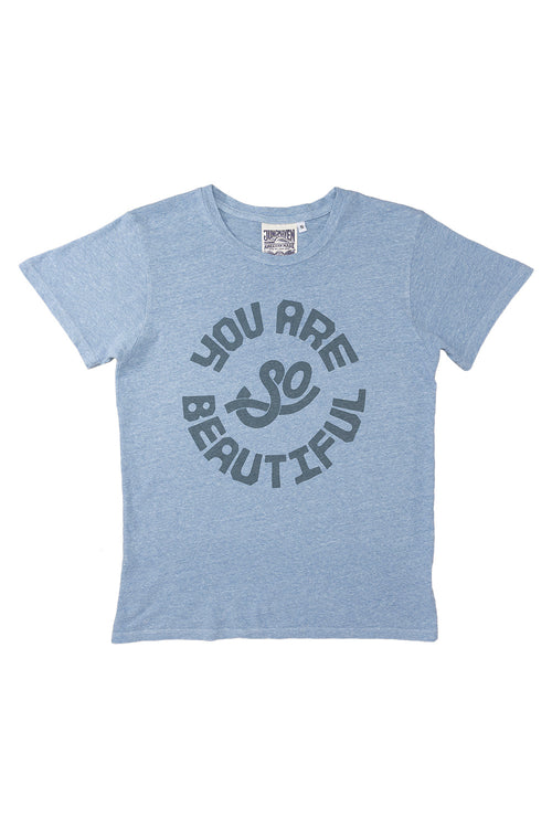You Are So Beautiful Lorel Tee | Jungmaven Hemp Clothing & Accessories / Color: Coastal Blue