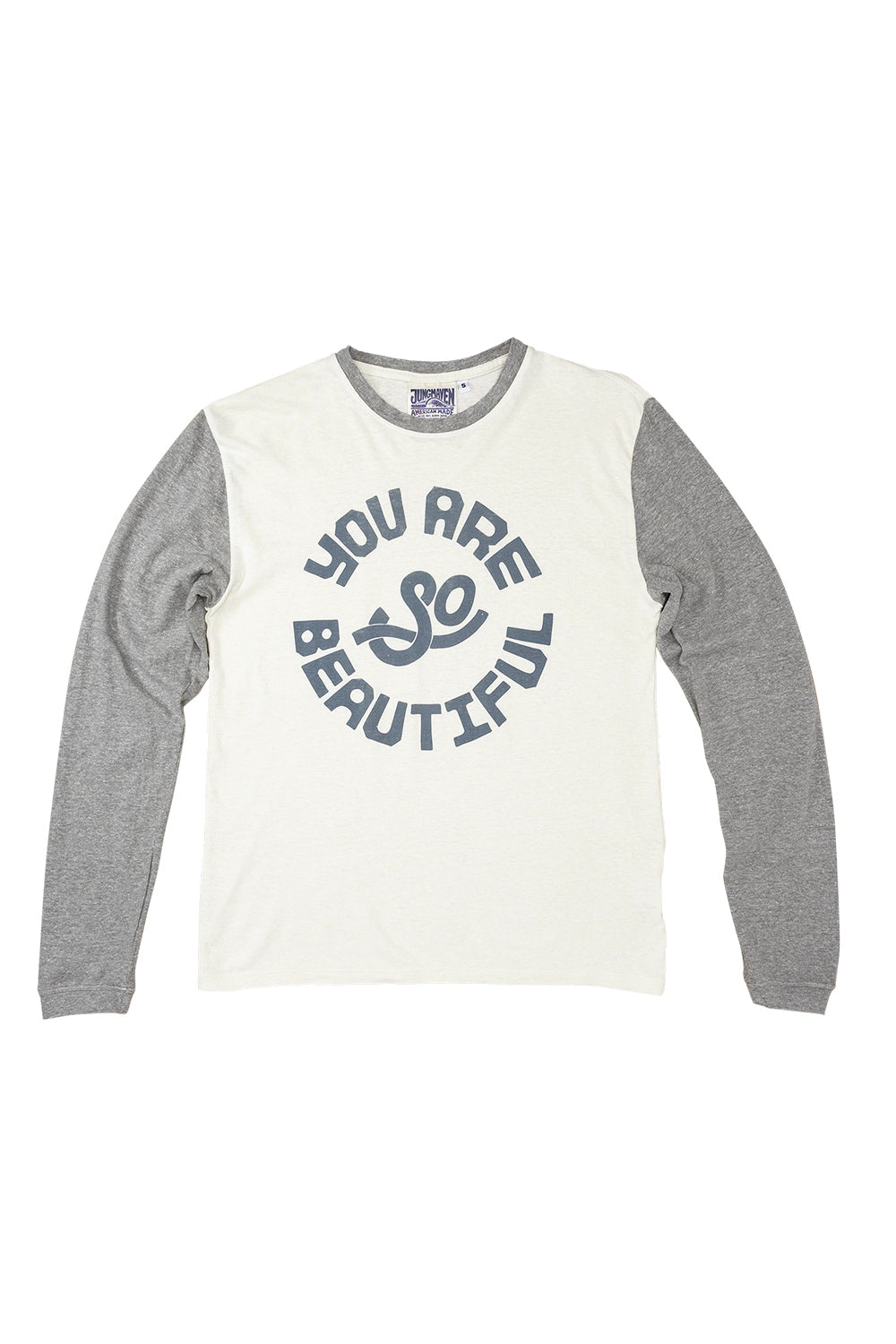 You Are So Beautiful Humbolt Long Sleeve Tee | Jungmaven Hemp Clothing & Accessories / Color: Athletic Gray