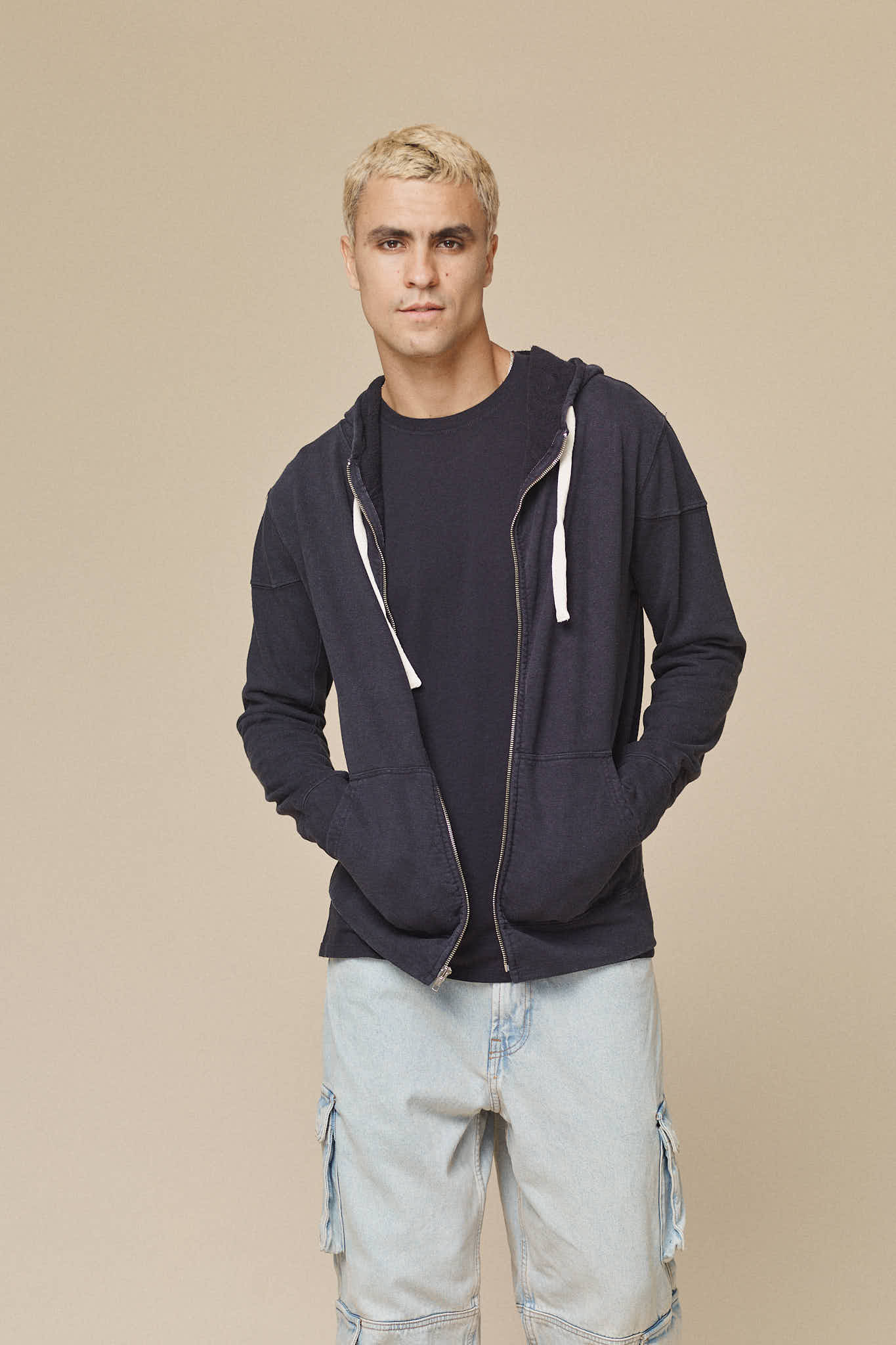 Forever 21 Men's Zip-Up Hoodie Sweatshirt