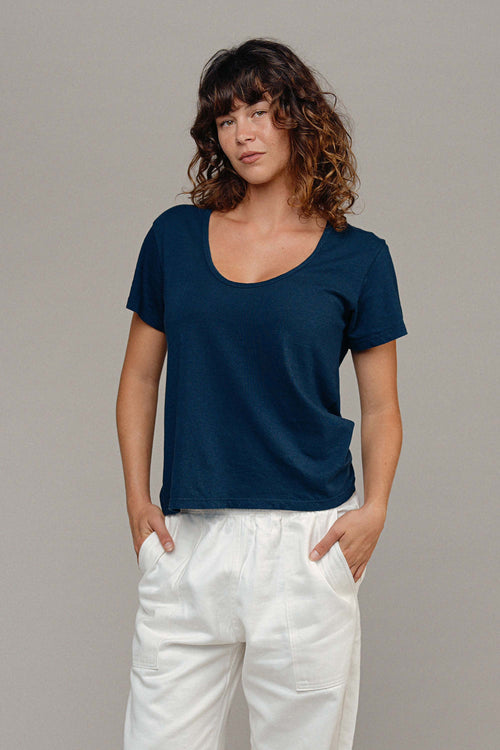 Zuma Scoop Neck Tee | Jungmaven Hemp Clothing & Accessories / model_desc: Sydney is 5’8” wearing XS