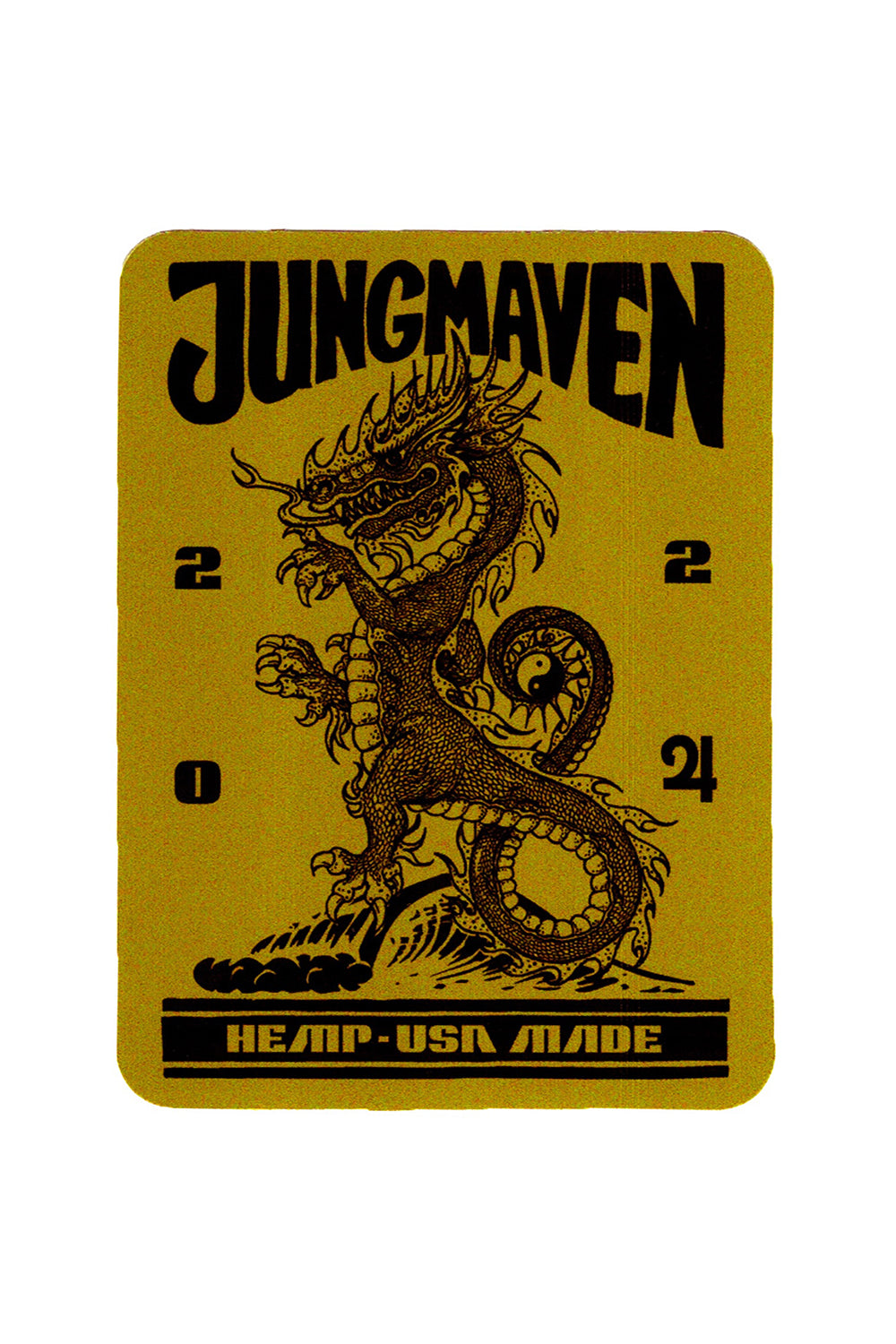 Jungmaven Stickers | Jungmaven Hemp Clothing & Accessories / Color: Dragon Citrine Yellow