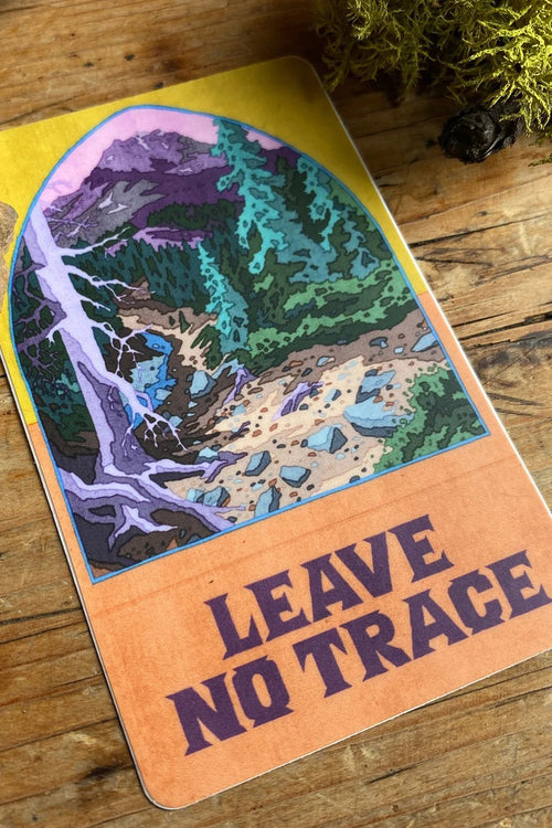 PNW Stickers by Tomi Lahdesmaki | Jungmaven Hemp Clothing & Accessories / Color: Leave No Trace