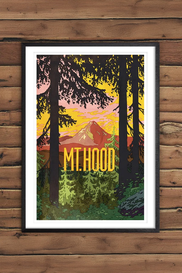Mt Hood Art Print by Tomi Lahdesmaki | Jungmaven Hemp Clothing & Accessories / Color: