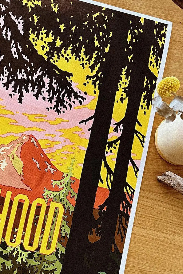 Mt Hood Art Print by Tomi Lahdesmaki | Jungmaven Hemp Clothing & Accessories / Color: