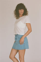 Atlas Denim Mini Skirt | Jungmaven Hemp Clothing & Accessories