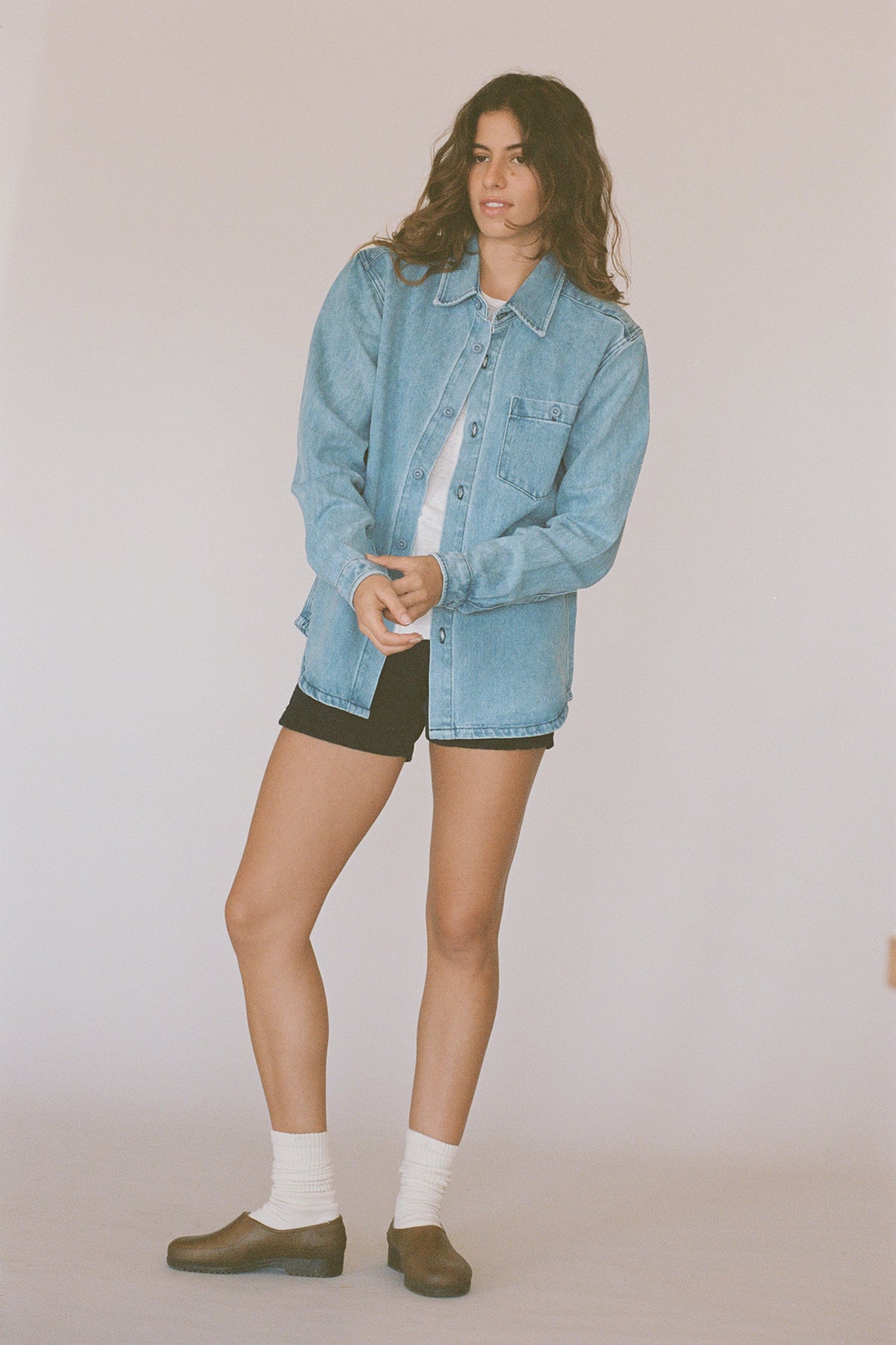 Denim Curved Hem Topanga Shirt | Jungmaven Hemp Clothing