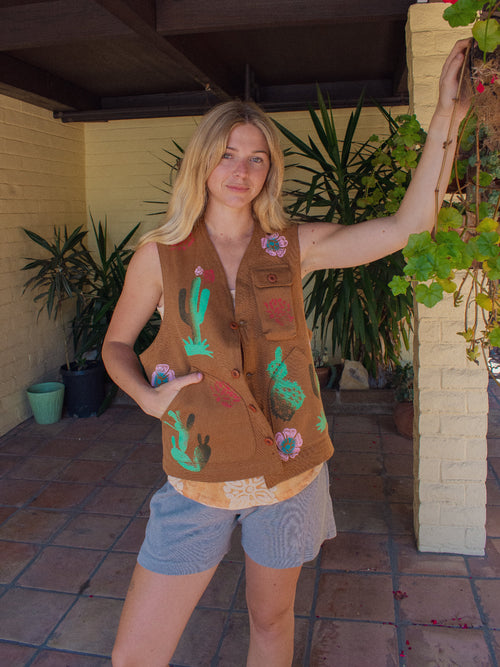 Desert Floral Falcon Vest | Jungmaven Hemp Clothing & Accessories / Color: