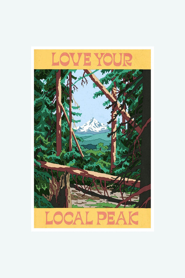 PNW Postcards by Tomi Lahdesmaki | Jungmaven Hemp Clothing & Accessories / Color: Love Your Local Peaks