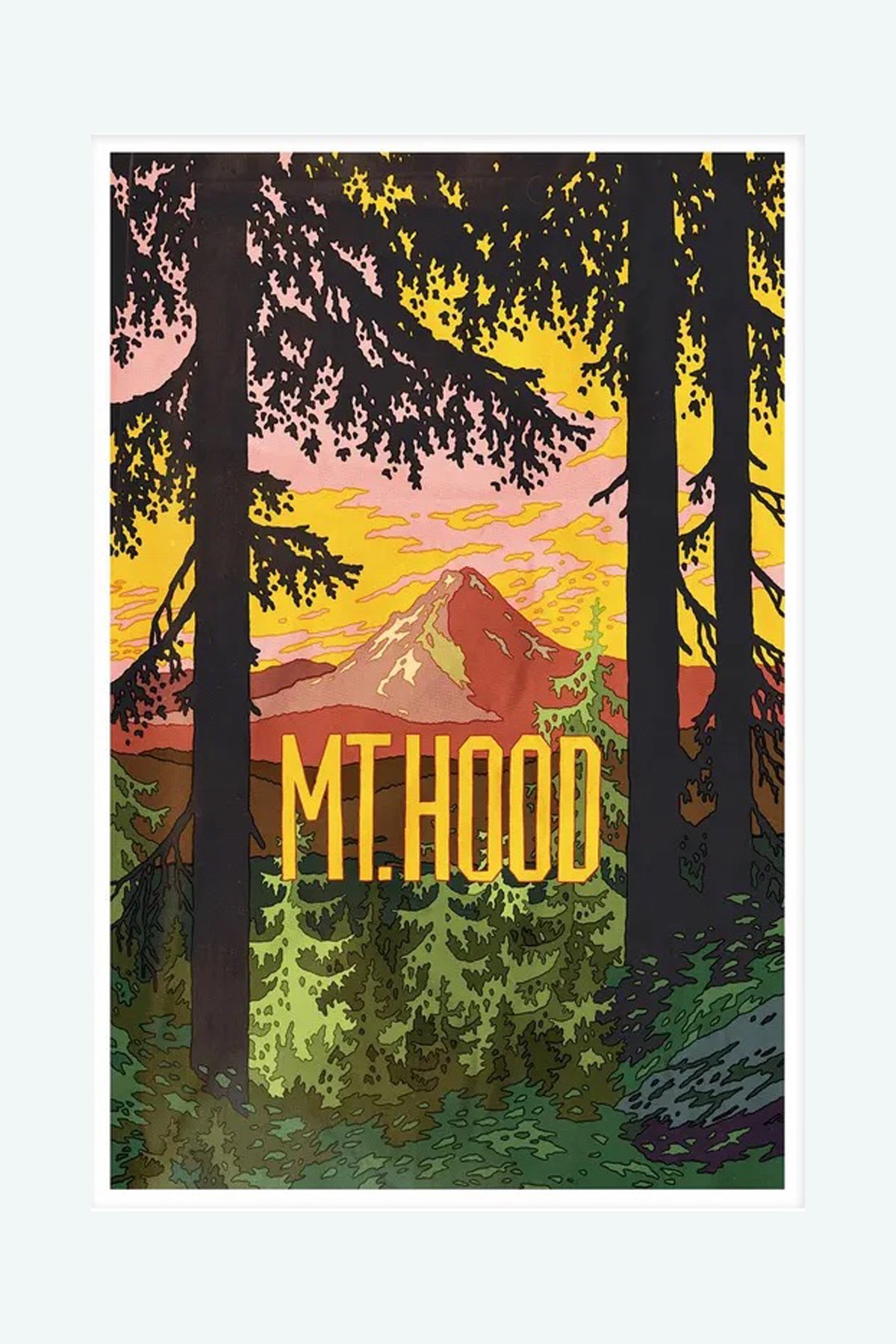 Mt Hood Art Print by Tomi Lahdesmaki | Jungmaven Hemp Clothing & Accessories / Color: Mt. Hood