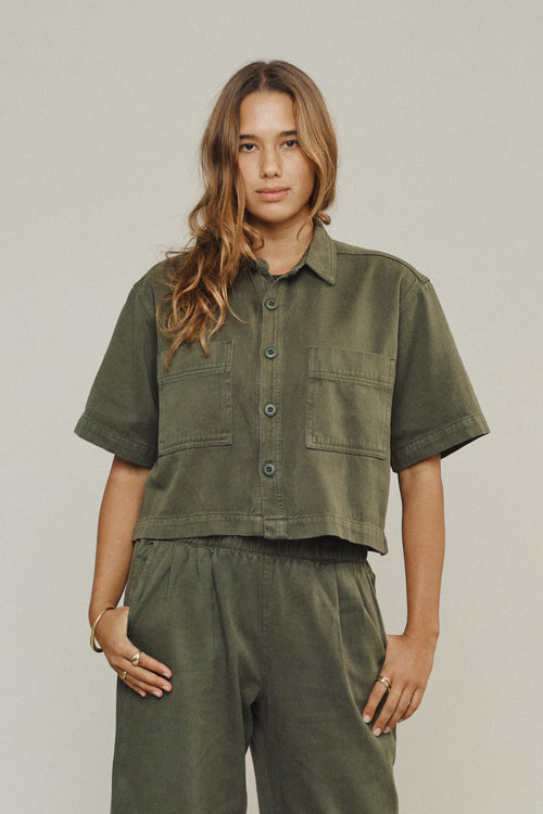 Phinney Twill Shirt | Jungmaven Hemp Clothing & Accessories / model_desc: Maya is 5’10” wearing Small