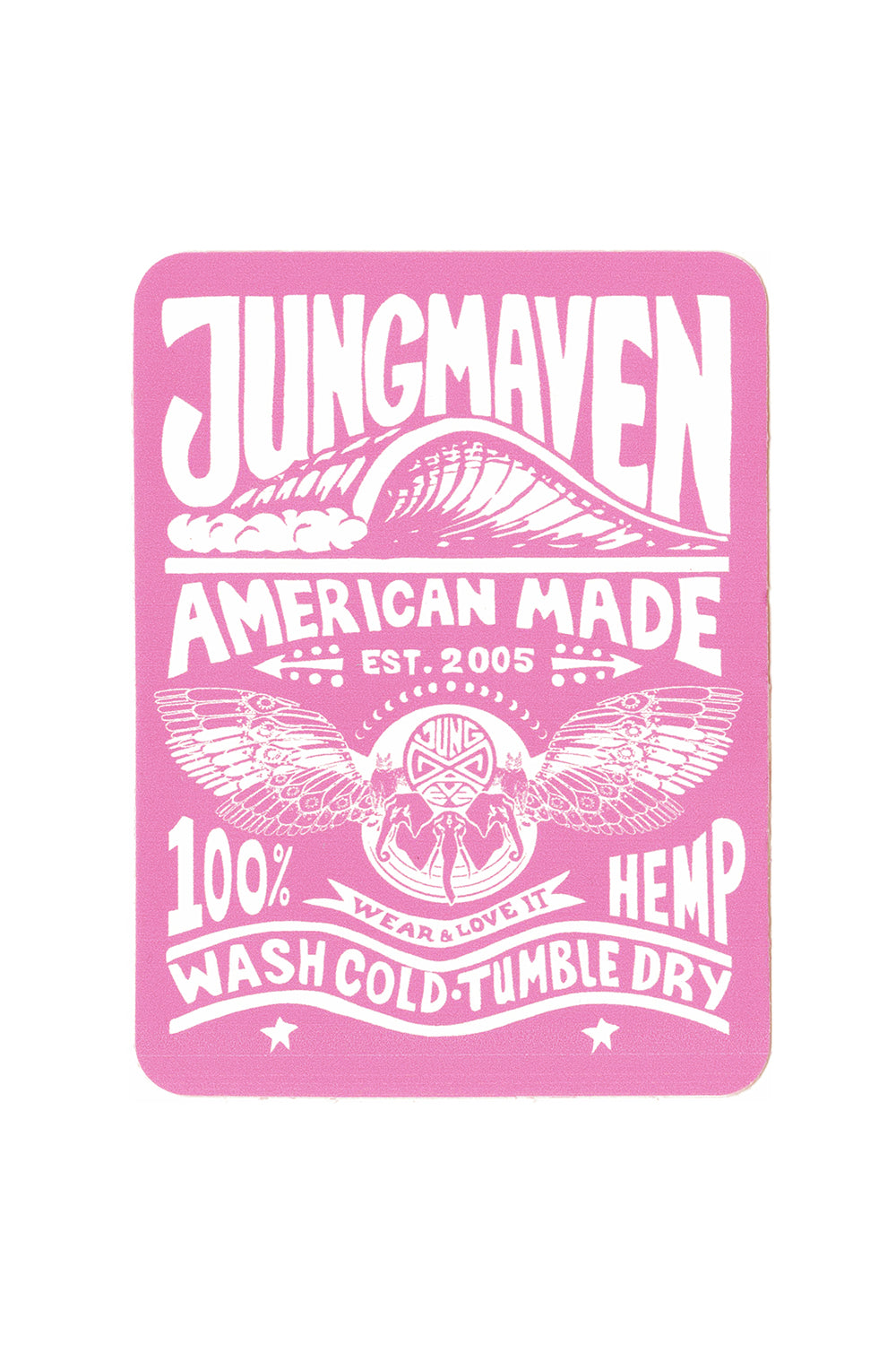 Jungmaven Stickers | Jungmaven Hemp Clothing & Accessories / Color: Rose Quartz
