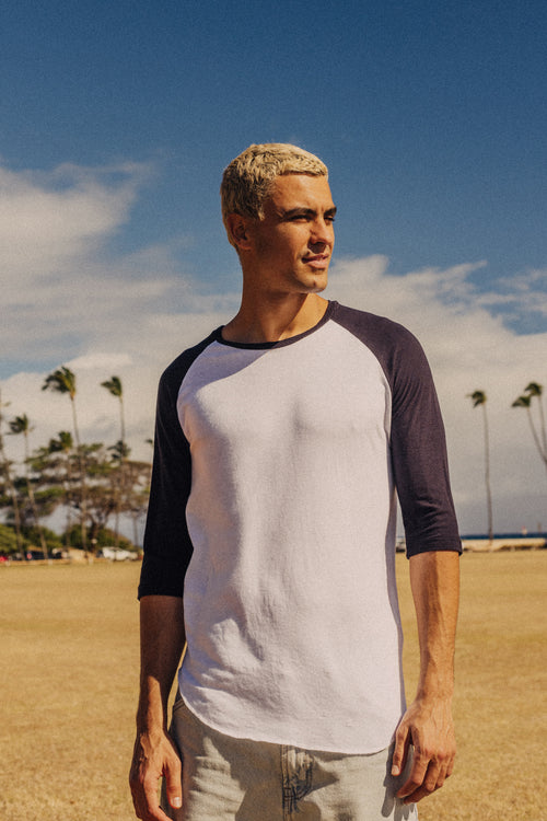 Stones 3/4 Sleeve Raglan | Jungmaven Hemp Clothing & Accessories / Color: