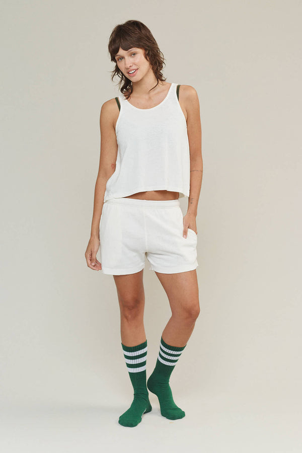 Sun Short | Jungmaven Hemp Clothing & Accessories / model_desc: Tatchi is 5’9” wearing XS