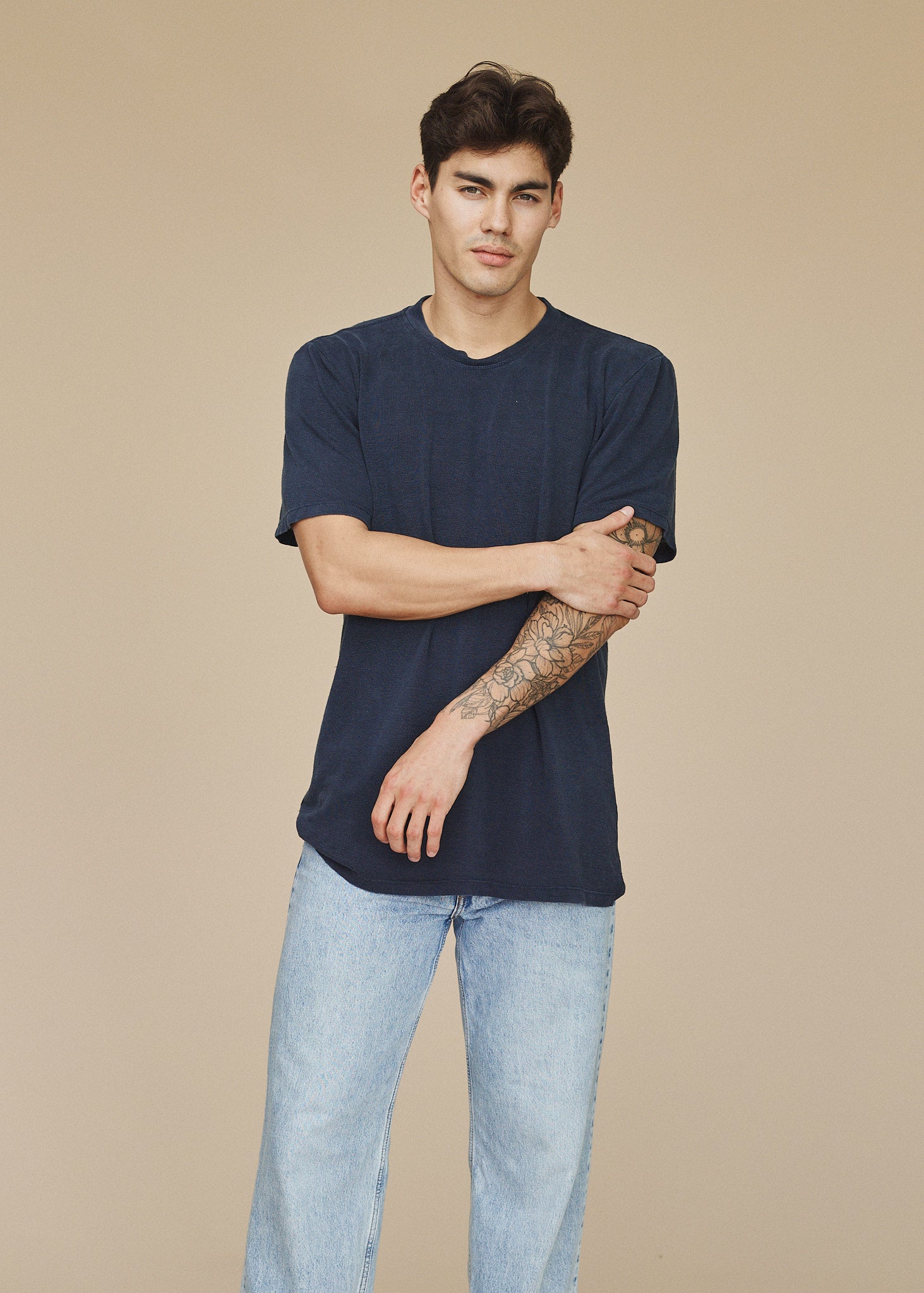 Relaxed Hemp Cotton Pocket Tee in Sand – Marine Layer