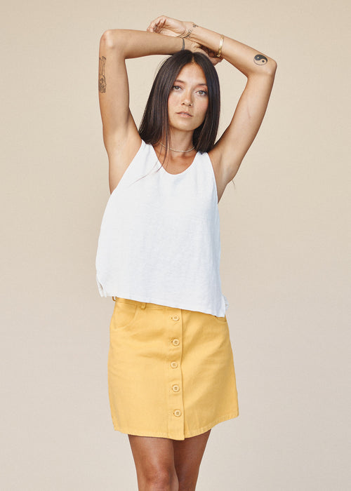 Vassar Skirt | Jungmaven Hemp Clothing & Accessories / model_desc: Nellie is 5’9” wearing S