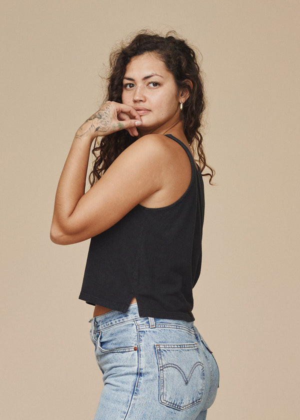 Cropped Tank | Jungmaven Hemp Clothing & Accessories / model_desc: Avery is 5’10” wearing XS