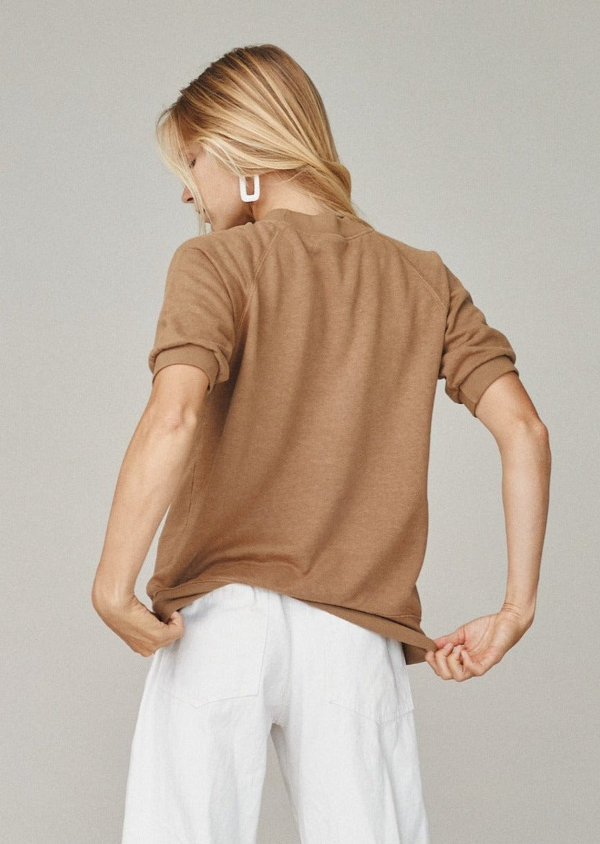 Short Sleeve Raglan Fleece Sweatshirt | Jungmaven Hemp Clothing & Accessories / Color: