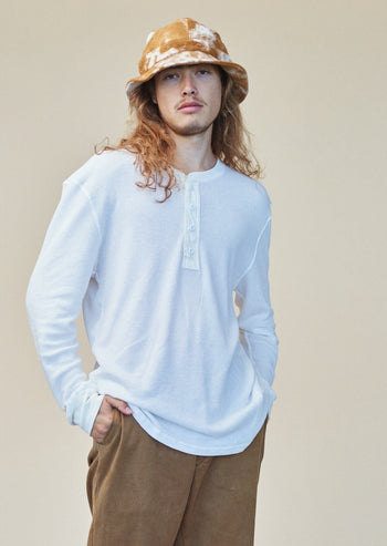 Thermal Mountain Henley | Jungmaven Hemp Clothing & Accessories / model_desc: Conrad is 6’1” wearing M